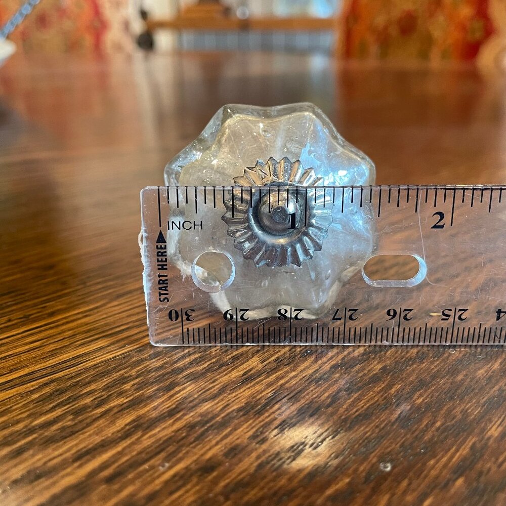 Anthropologie glass, mirror cabinet knobs - sold as set of 5 - Picture 4 of 5